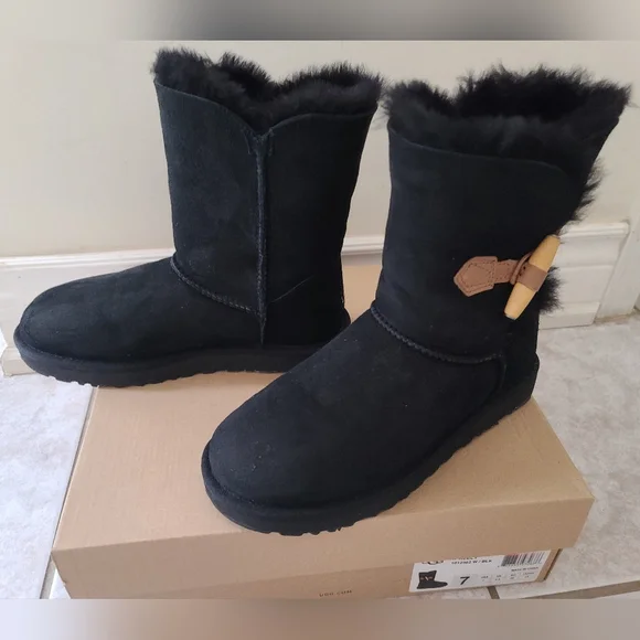 UGG Women's Keely Black Boots 7 - Picture 5 of 10